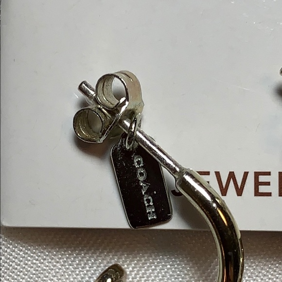 Coach Padlock Earrings, Sterling Silver - Picture 2 of 4